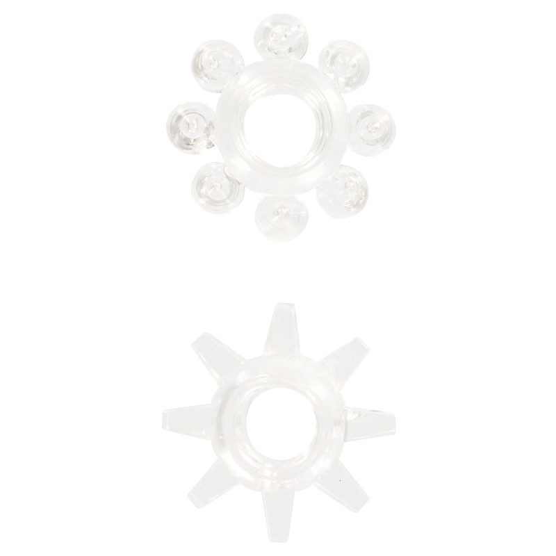 Manpower TOYJOY Lot de 2 Mini Cockrings Stretchy Rings Transparents